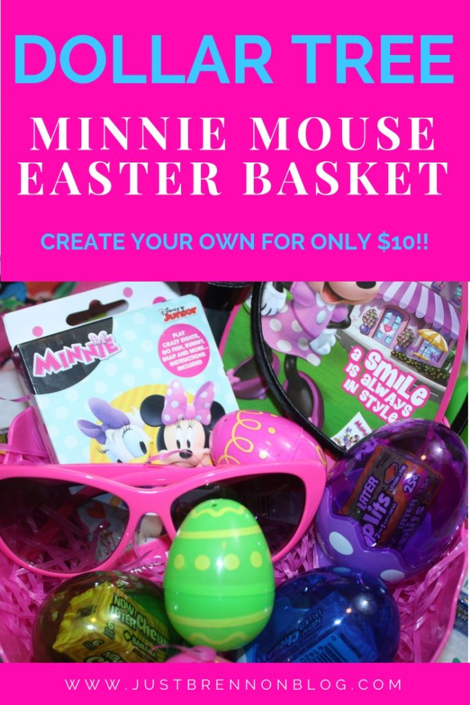 DOLLAR TREE MINNIE MOUSE EASTER BASKET