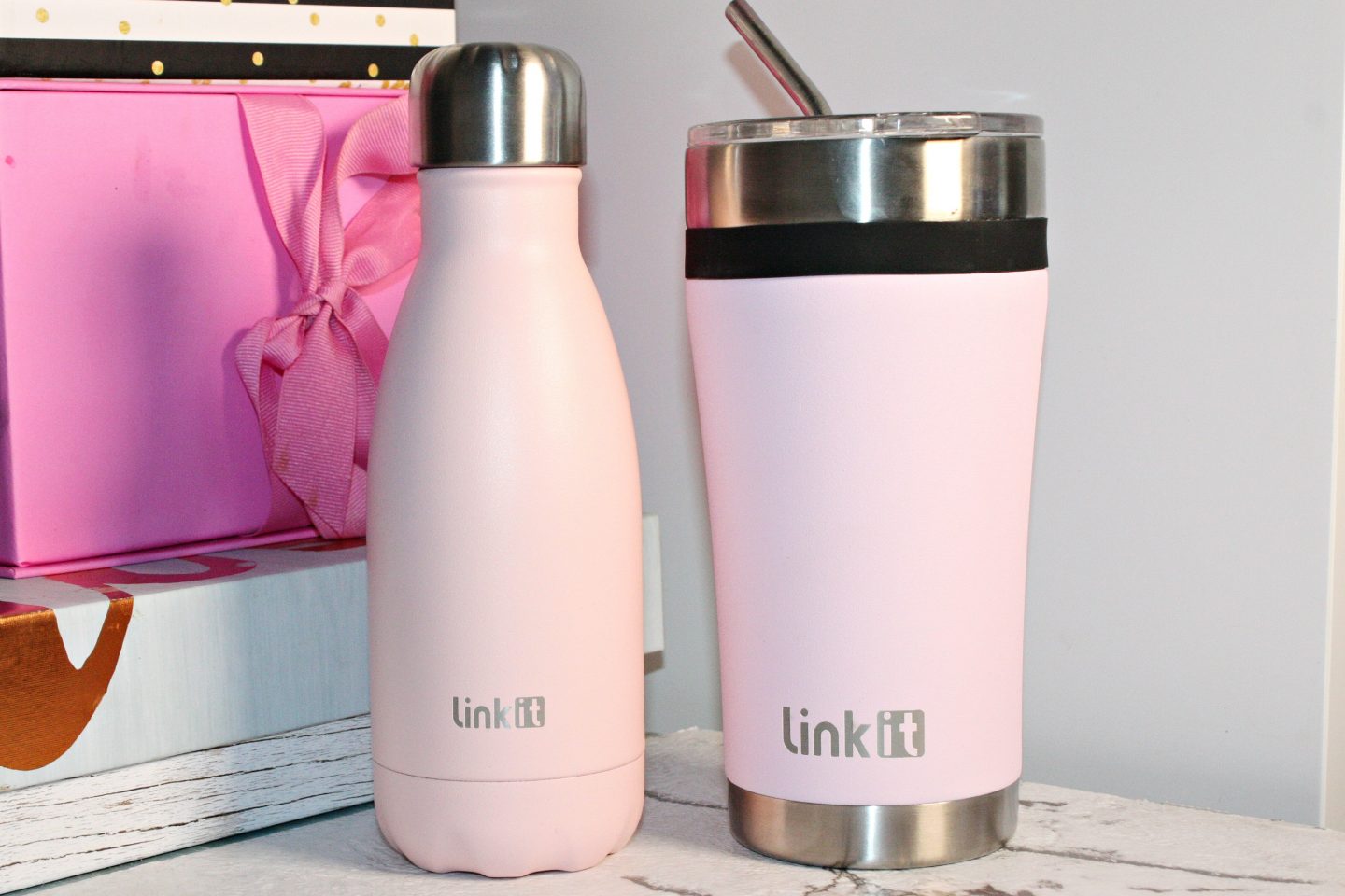 Pink Linkit Water Bottle 