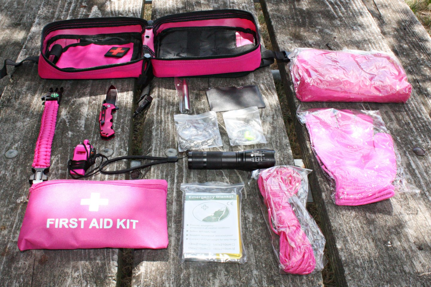 Pink Roadside Emergency Kit Bag