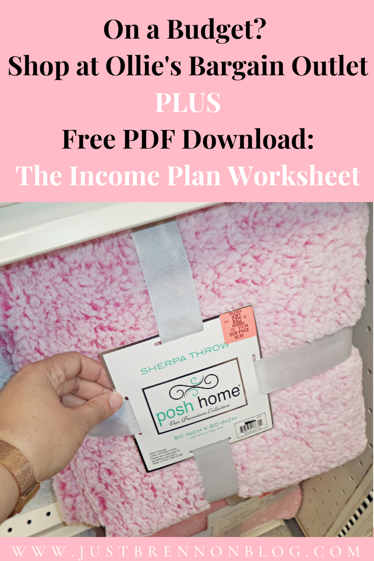 On A Budget At Ollie S Bargain Outlet Free Income Plan Worksheet Just Brennon Blog
