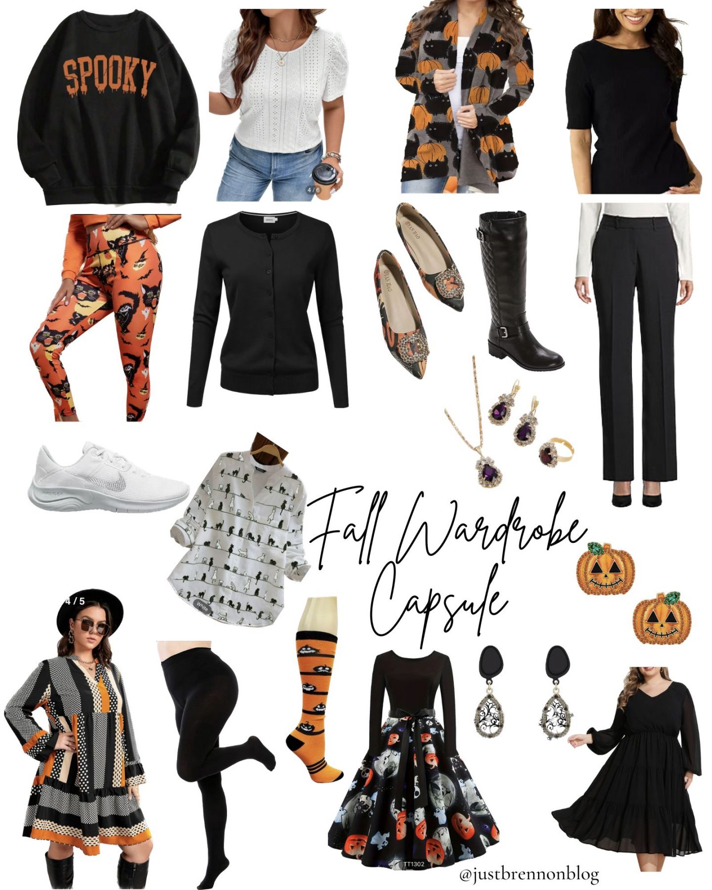 My Spooktacular Fall Wardrobe Capsule for Halloween Enthusiasts 