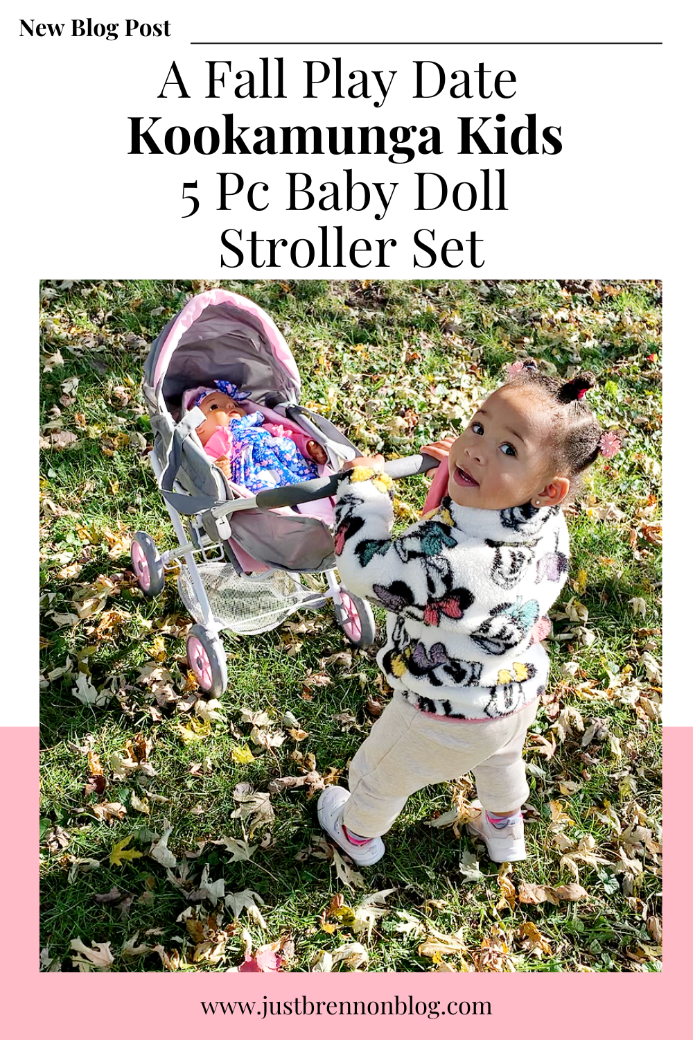 A Fall Play Date with Kookamunga Kids 5 Pc Baby Doll Stroller Set 