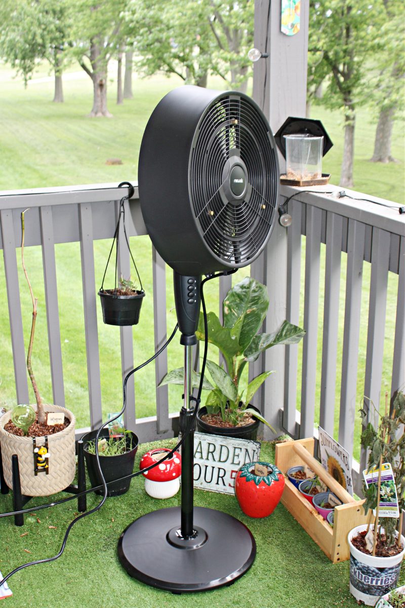 Cooling Off in Style with Our NewAir Outdoor Misting Fan | SKU: FMF2K5BK00